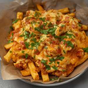 Cheesy Tikka Fries