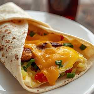 Breakfast Burrito & Egg (With Tomatoes)