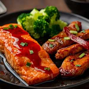 Salmon & Chicken Teriyaki