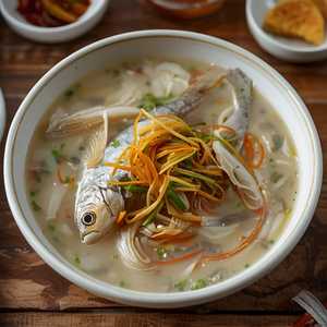 Yellow Croaker & Pickle Vegetable Noodle Soup