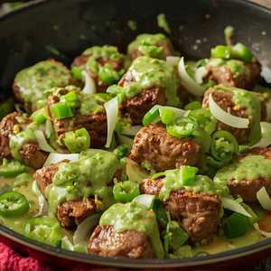 Punta De Filete En Salsa Jalapena