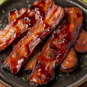Bourbon Glazed Bacon