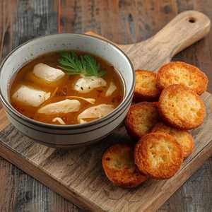 Caldo de Pescado con Tostones