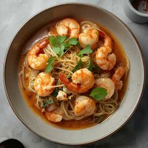 Seafood in Crab Meat Sauce Noodle