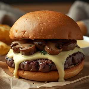 Mushroom Brie Burger