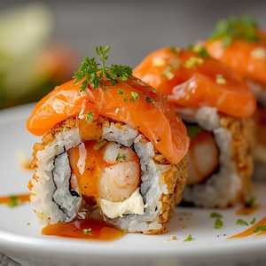 Crispy Shrimp & Salmon Roll
