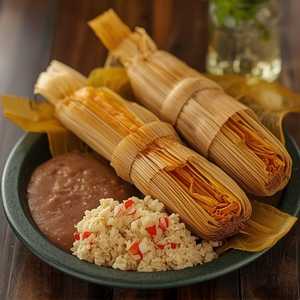 2 Tamales (Red Beef or Green Corn)