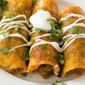 Crispy Chicken “Enchiladas Verdes”