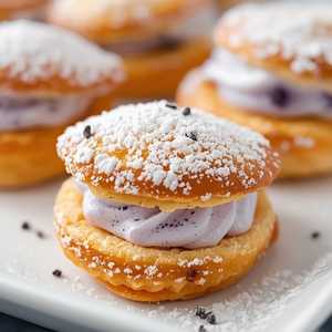 Lavender Cream Stuffed Pfitoroles
