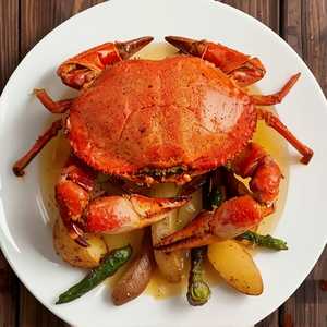 Garlic Roasted Whole Dungeness Crab