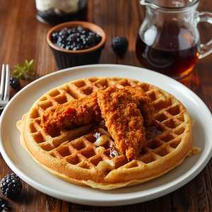 Blackberry Chutney Hot Nashville Chicken & Waffles