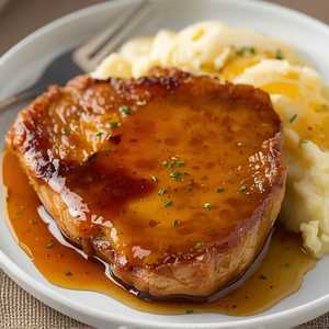 LD Single Bourbon Glazed Pork Chop