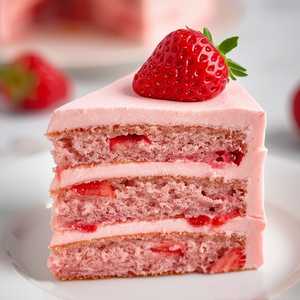 Strawberry Cake Slice