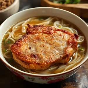 Pork Chop Cutlet Noodle Soup