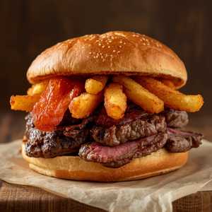Pan Con Bistec