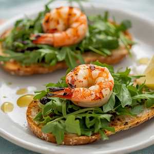 Grilled Shrimp on Ciabatta Toast