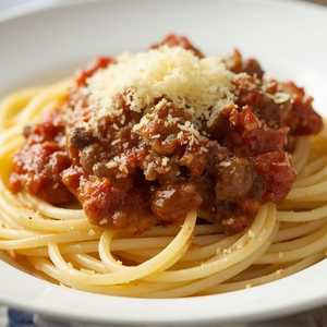 Spaghetti or Rice with meat sauce