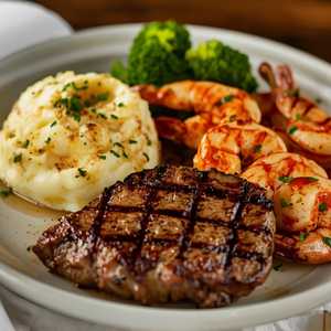 Surf & Turf (Ribeye or Sirloin & Shrimp)