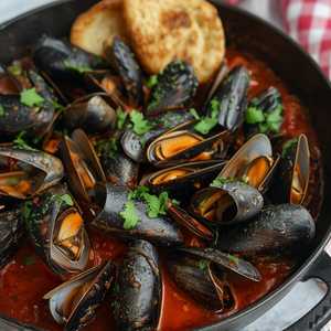 Steamed Mediterranean Mussels