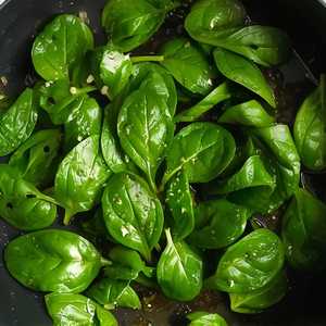 WILTED BABY SPINACH WITH GARLIC