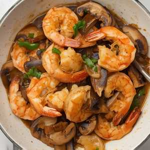 Double Mushroom Prawns