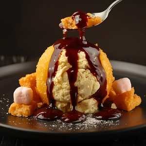 Fried Ice Cream Sundae