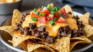 Seasoned Ground Beef Nachos