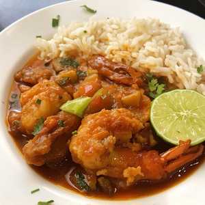 Blue Point Oyster and Bay Shrimp Creole, Rice
