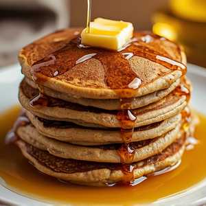 Stack of Hearty 9-Grain Pancakes