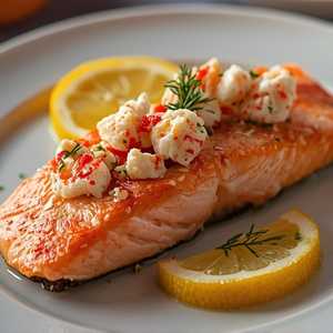 Crabmeat Stuffed Salmon