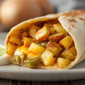 Potato Eggs & Green Chili