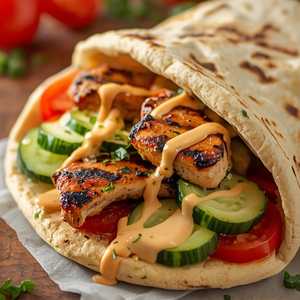 Smoked Grilled Chicken Pita
