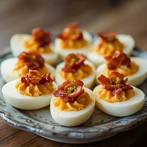 Deviled Eggs - Jalapeno & Bacon Jam