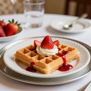Single Strawberry Waffle