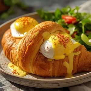 Croissant Eggs Benedict