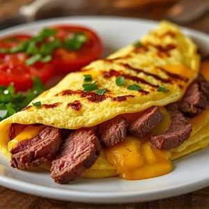 Steak & Cheese Omelette