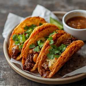 Queso Birria Beef Tacos