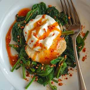 Spicy Turkish Poached Egg 'Cilbir'