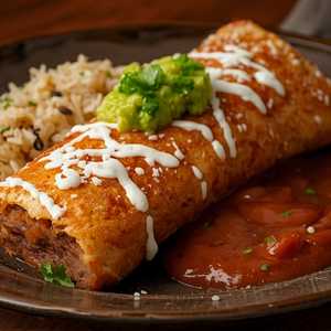 Chimichanga with chicken or beef