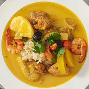 Jamaican Chicken and Shrimp Curry