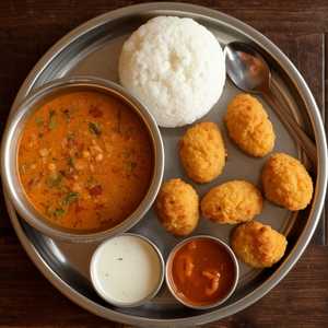 Pongal or Uppma, Idly, Vada Combo