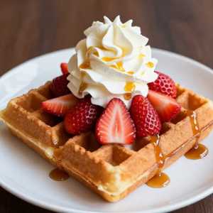 Fresh Strawberry Waffles
