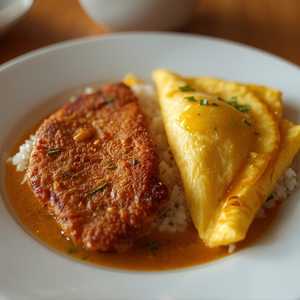 Pork Cutlet Omelet