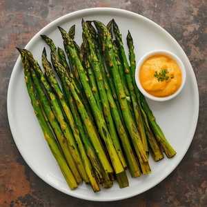Grilled Jumbo Asparagus with Spicy Citrus Aioli