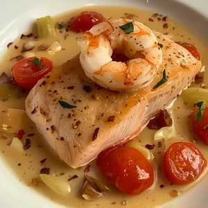 SALMONE ALLA RUBEN WITH LINGUINE