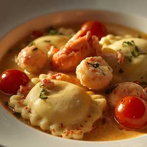 Ravioli All'Astice Con Salsa Vellutata