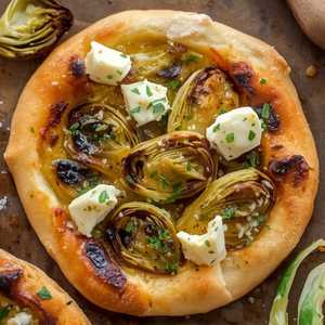 Grilled Artichoke Hearts Mini Pizza