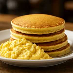 3 Pancakes with Eggs