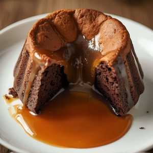 Chocolate Salted Caramel Souffle