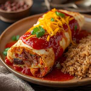 Seasoned Ground Beef Burrito